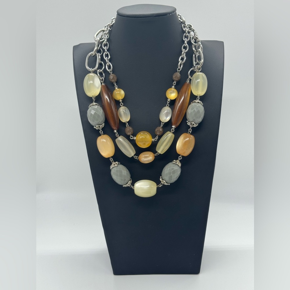 Vintage Joan Rivers Czech Republic Multi Strand Glass Bead Necklace NEW